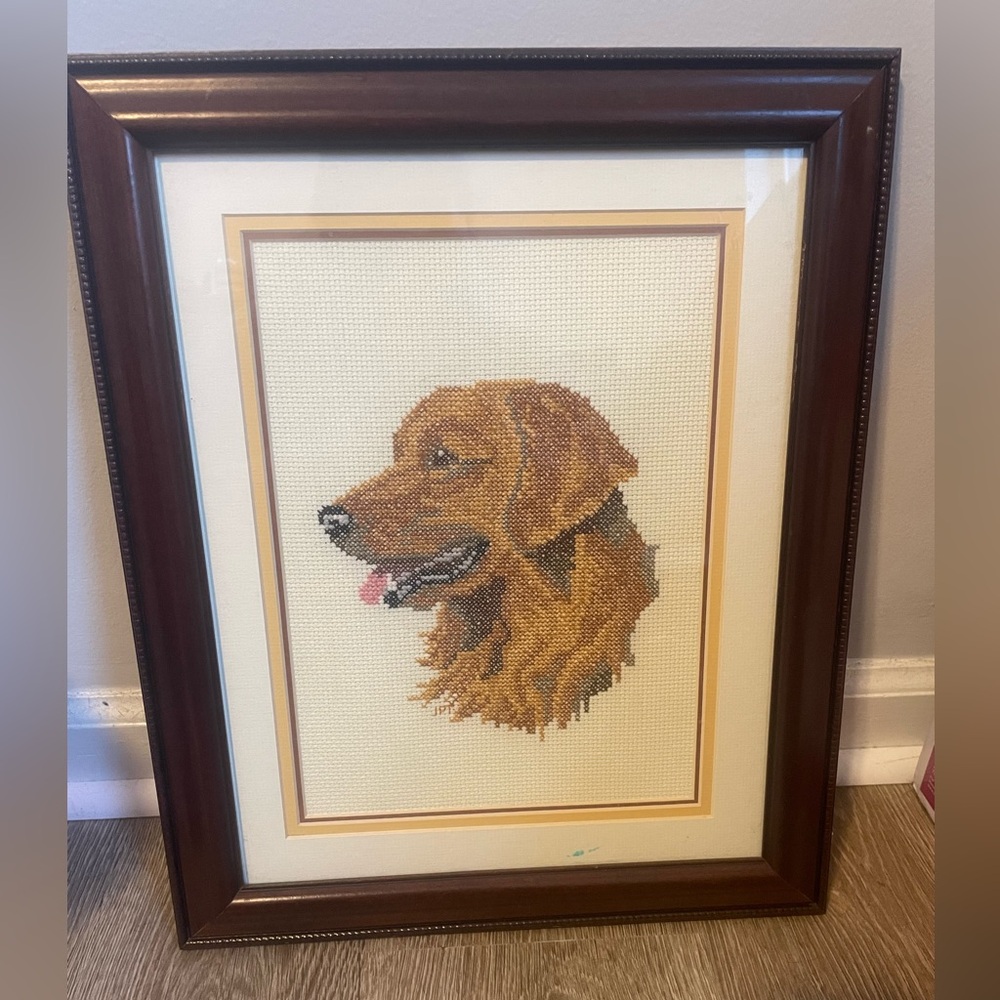 CROSS-STITCH GOLDEN RETRIEVER 💛